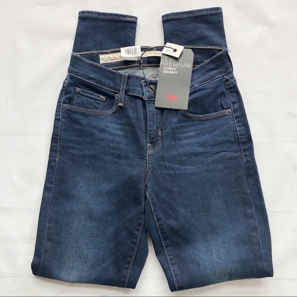 NWT Levis Premium Denim Curvy Skinny size 24  Jeans dark wash preppy retro - Picture 4 of 8